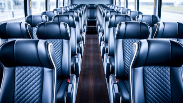 frisco 54 passenger charter bus inside