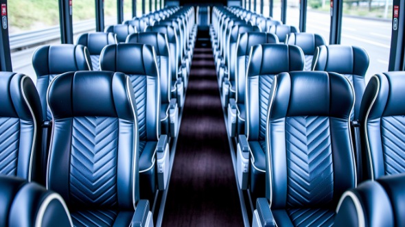 frisco 55 passenger charter bus inside
