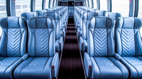 frisco 56 passenger charter bus interior
